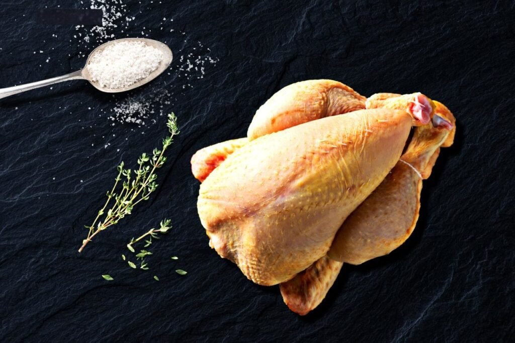 Viande : poulet jaune