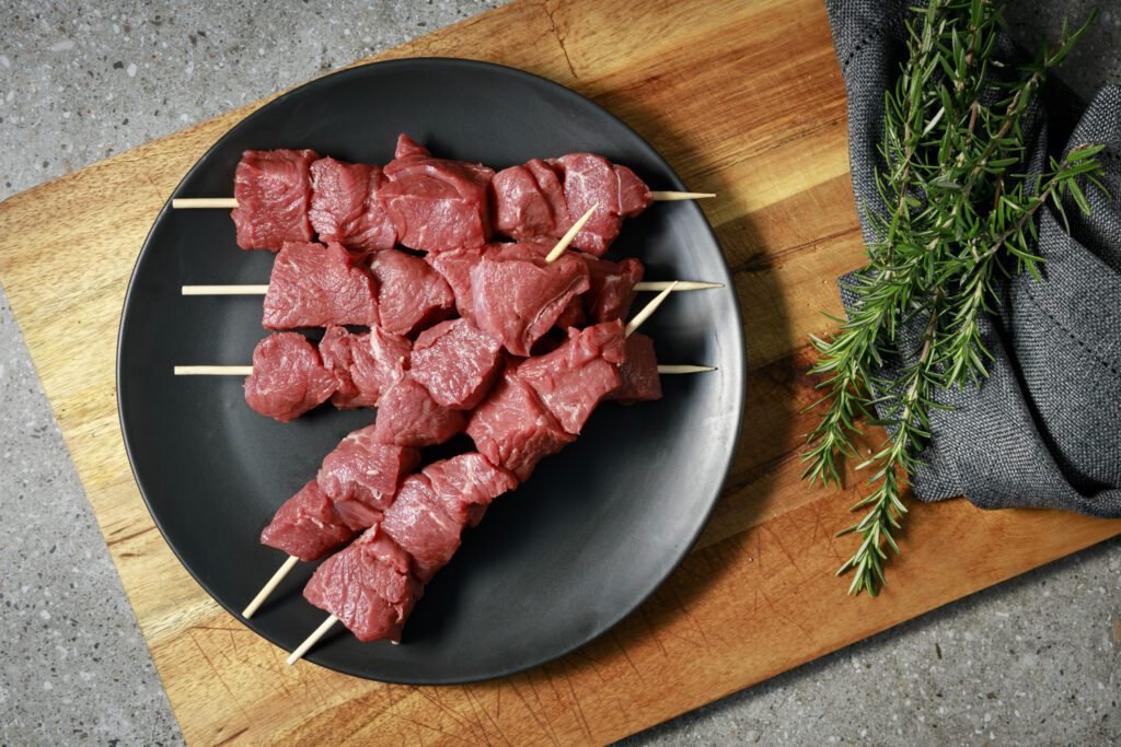 Viande : brochettes de veau