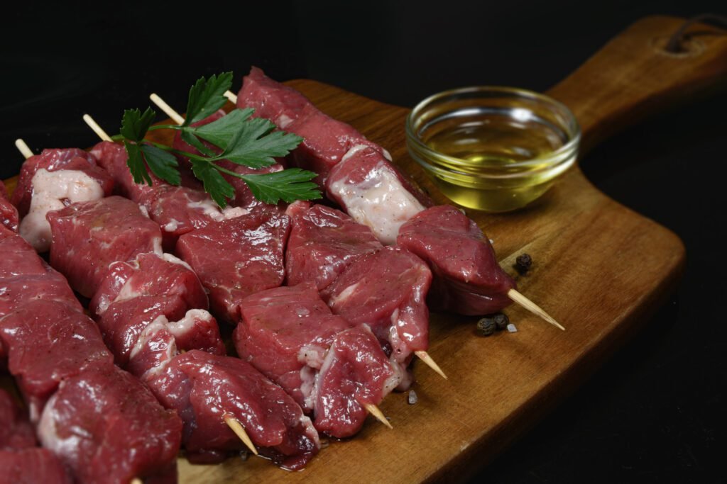 Viande : brochettes de veau