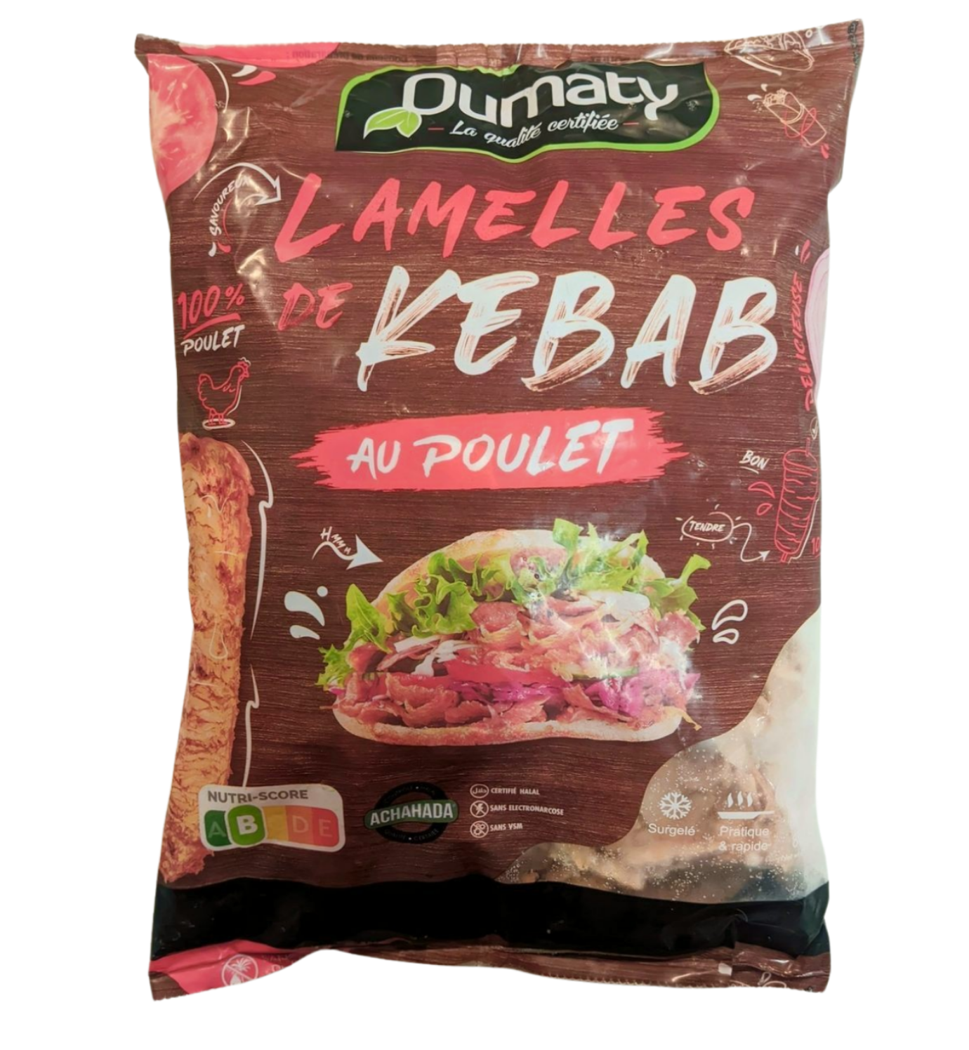 Oumaty - Lamelles Kebab Poulet 800g