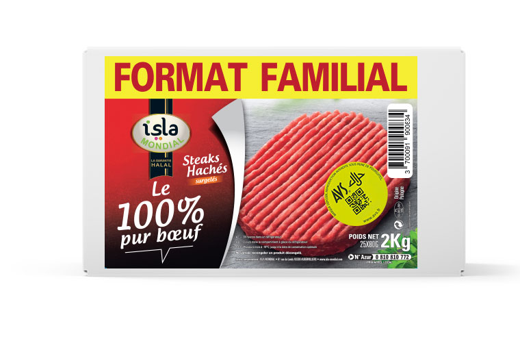 Isla mondial - Steak pur boeuf 2Kg