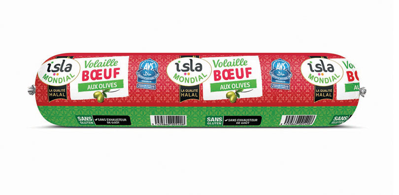 Isla Mondial - Saucisson Volaille Bœuf Olives 430g