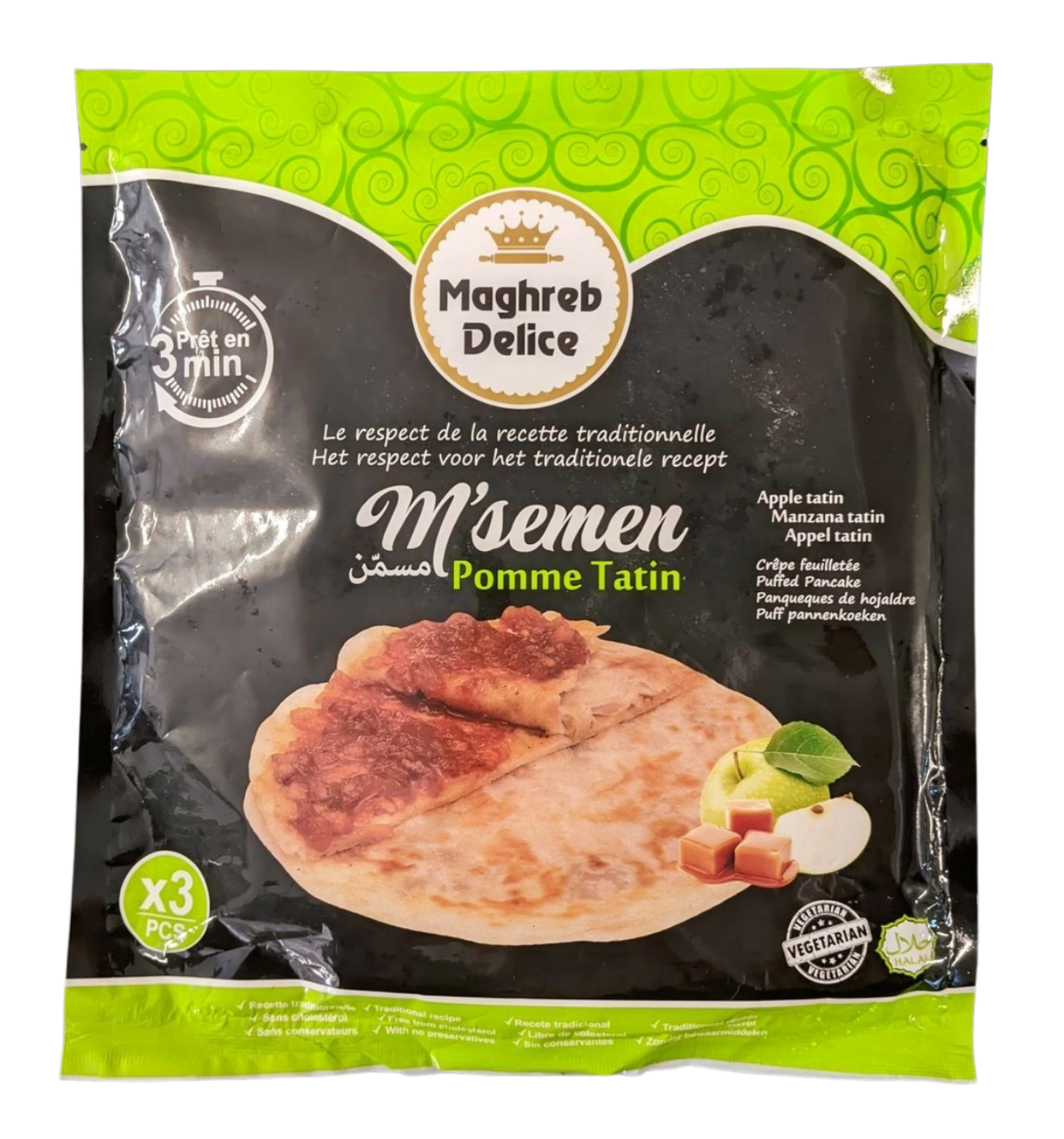 Maghreb délice - Msemen pomme tatin x3